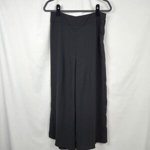 Express‎ Womens Sz 10R Black Culottes Cropped Pant High Rise Stretch Wide Leg